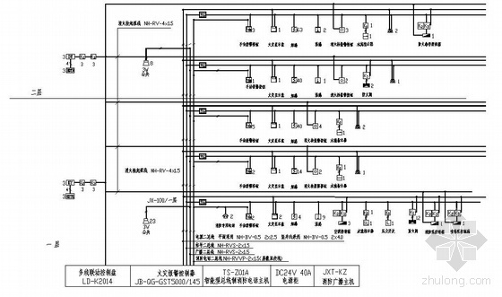 某洗浴中心消防联动及应急照明设计图-3