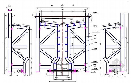 日式室内设计立面图资料下载-高速公路T梁中梁及台座CAD图纸（平面图 立面图 截面图）