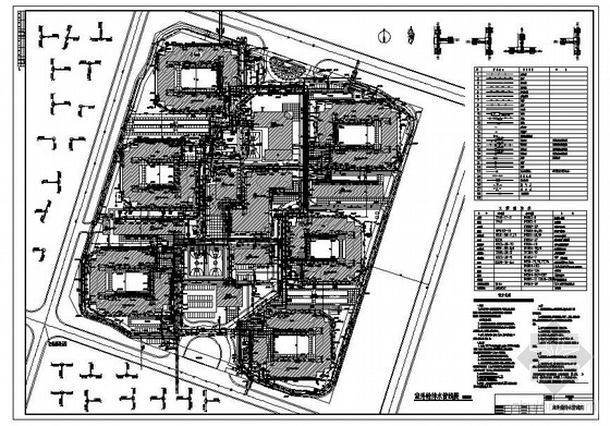 住宅室外管线施工图资料下载-某小区给排水室外管线施工图