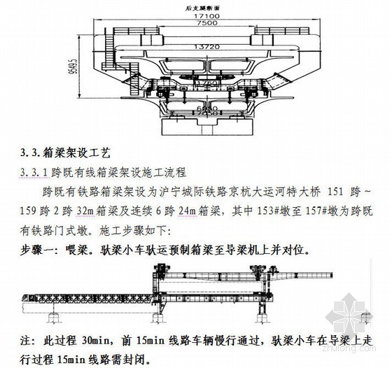 沪宁城际铁路某特大桥箱梁架设施工方案- 