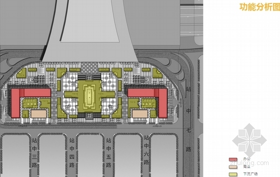 [南京]大型交通枢纽站建筑设计方案文本（知名地产）-大型交通枢纽站建筑设计分析图