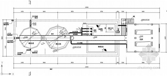 电厂废水零排放工艺资料下载-某石材城废水处理站工艺图