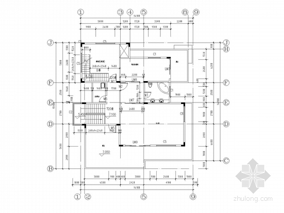 某三层独栋别墅建筑施工图-住宅平面图