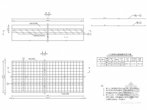 10m板梁CAD图资料下载-13.5m宽多跨径板梁桥面铺装钢筋构造通用图