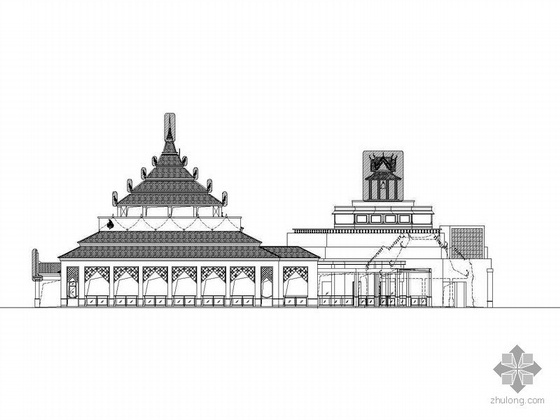 泰国建筑cad施工图资料下载-[上海世博会]泰国馆建筑施工图