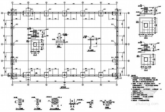 跨度30米单层资料下载-30米钢结构单层厂房建筑结构设计图