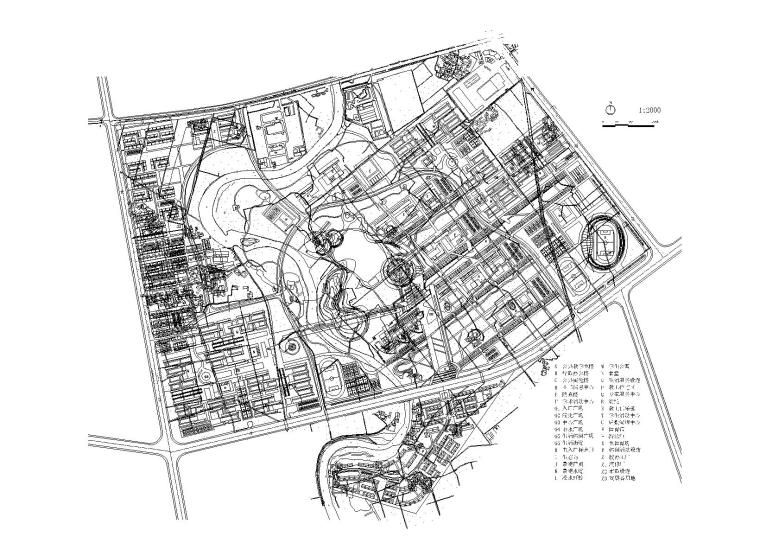 四川大学双流新校区规划方案文本（CAD+PSD+JPG）-CAD图纸总平面图