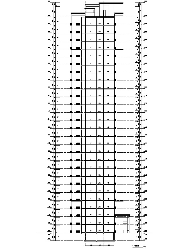 [安徽]高层塔式集资房建筑施工图（含全专业图纸）-高层塔式集资房建筑