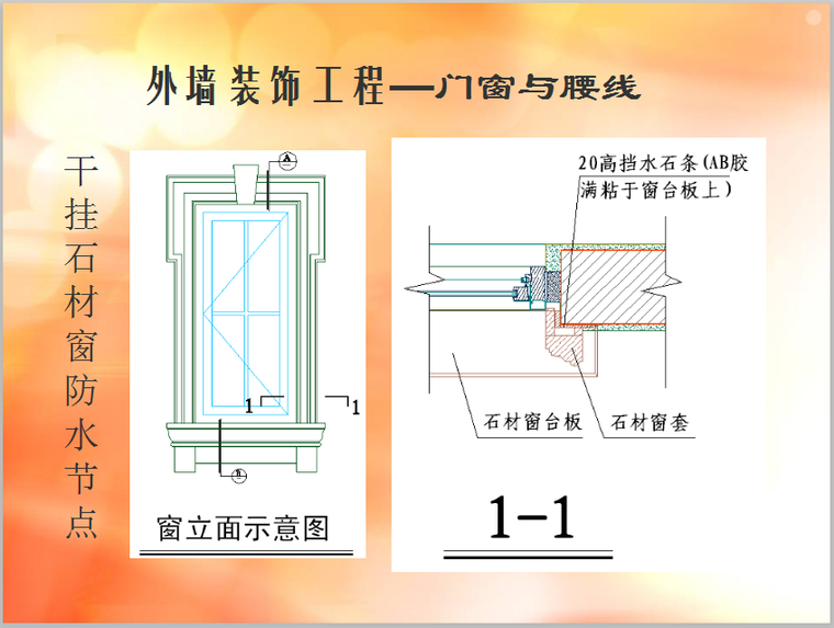 2013建筑施工细部节点施工图解说明相册(上下册)-门窗与腰线