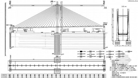 120米桥施工图纸资料下载-[河南]2015年设计群桩基础H型独塔钢-混凝土结合梁斜拉桥施工图291张（知名大院）