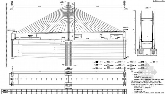 斜拉桥检修通道资料下载-[河南]2015年设计群桩基础H型独塔钢-混凝土结合梁斜拉桥施工图291张（知名大院）