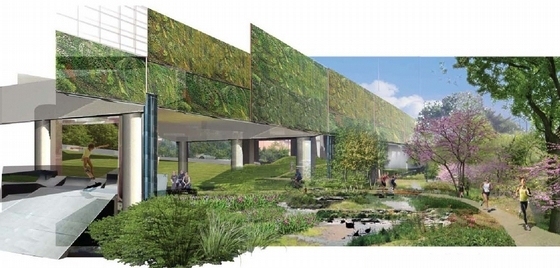 [美国]滨水城市绿化景观规划设计方案（英文方案文本）-景观效果图