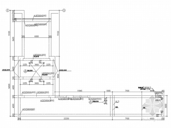 地铁站站厅CAD施工图资料下载-地铁站出入口通道结构施工图
