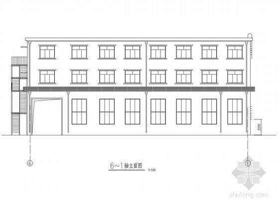 三层框架钢筋混凝土资料下载-[采掘办公楼]三层框架结构施工图（含建筑图）