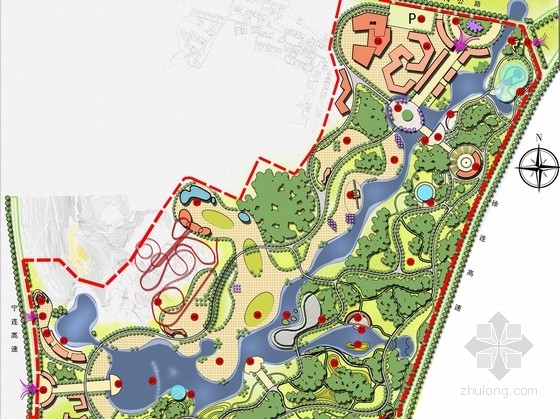动物园规划cad方案资料下载-[连云港]城市动物园地块概念性设计规划方案