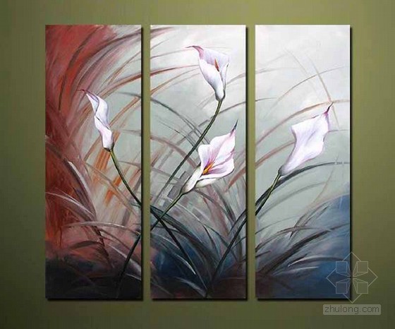 装饰花卉油画资料下载-装饰油画组图3d贴图下载