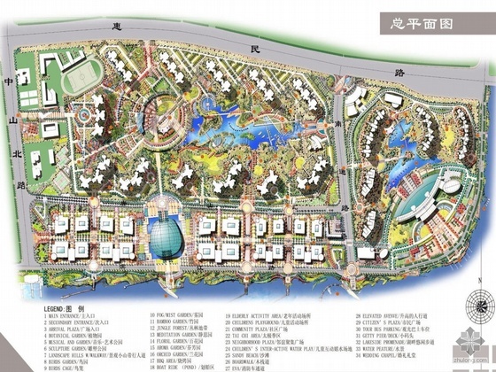 小居住区设计方案资料下载-南京居住区环境设计方案（一）