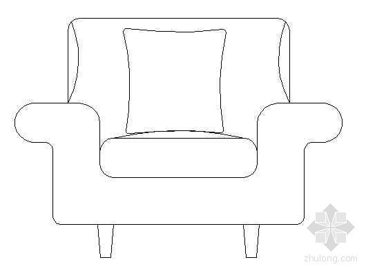 CAD沙发立面资料下载-沙发立面CAD图块6