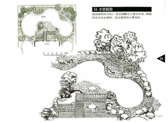 古庭院景观平面图资料下载-庭院景观设计总平面图60例