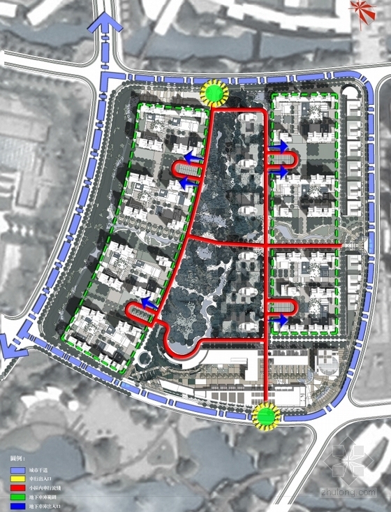 [上海]生态型小高层住宅区规划设计方案文本（国内知名地产）-生态型小高层住宅区规划设计分析图