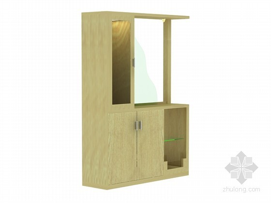 柜子模型su资料下载-现代隔断柜子3D模型下载