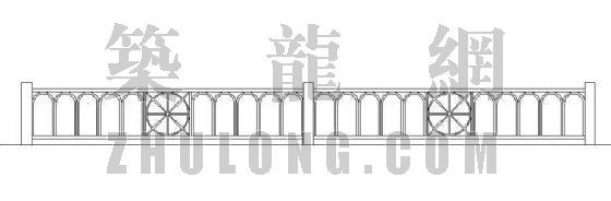 钢管护栏CAD图资料下载-高铁管护栏立面图