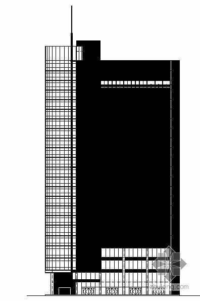 杭州高层办公楼效果图资料下载-[安徽合肥]某高层商业办公楼建筑施工图（含效果图及文本及实景照片）
