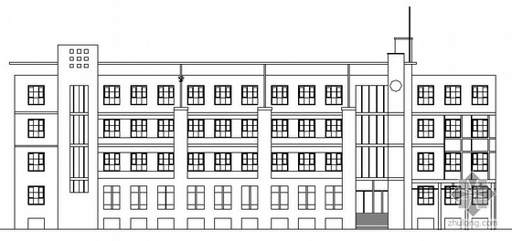 中学教学楼建筑设计cad资料下载-[新疆]某育才中学教学楼建筑设计方案图
