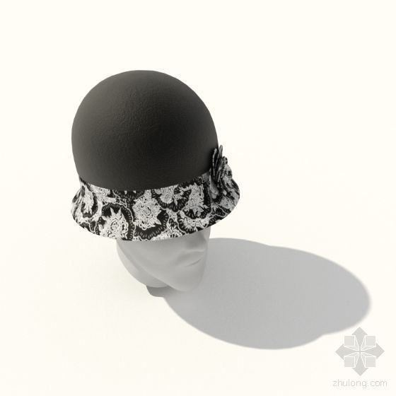 抗战时期帽子3d模型资料下载-帽子2