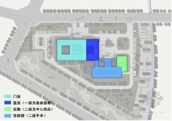 [拉萨]花园式当代藏式风格市级人民医院建筑设计方案文本-花园式当代藏式风格市级人民医院建筑分析图