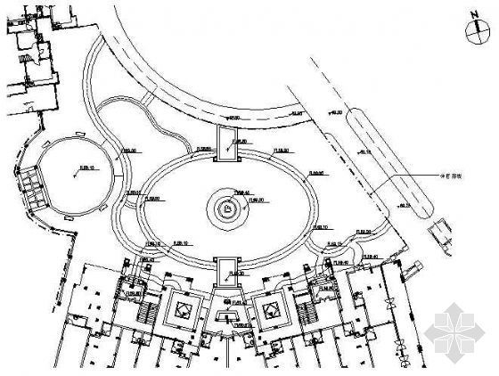 广场排水设计平面图资料下载-广场排水平面布置图