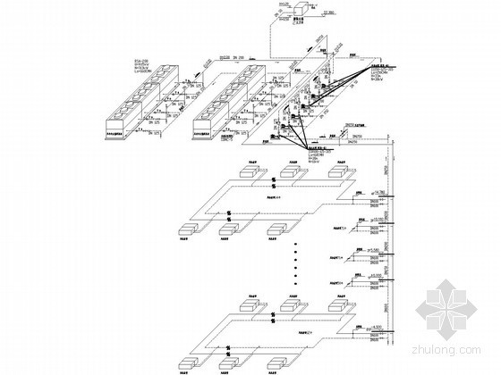 [上海]商务办公大楼空调通风设计施工图-空调水系统图 