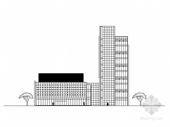 大学建筑设方案dwg资料下载-[兰州]某大学学生活动中心建筑方案图（含效果图）