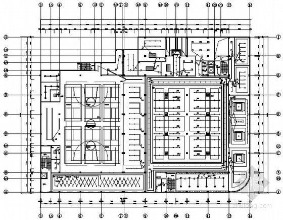 二层健身中心平面图资料下载-两层健身中心电气施工图纸