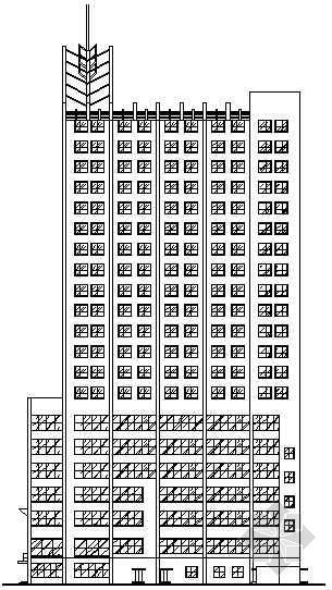 15层四星级酒店设计资料下载-某十九层四星级酒店建筑方案图