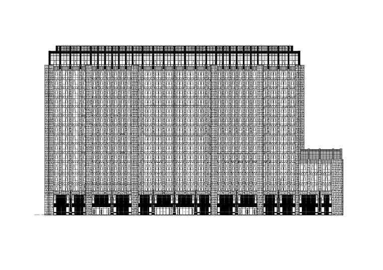 高层小区su和cad资料下载-[浙江]杭州九茂大厦高层老年公寓改造建筑施工图（CAD）