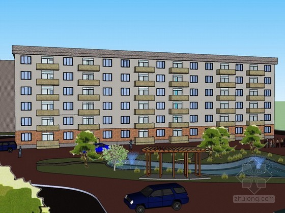 住宅规划小区模型资料下载-小区住宅规划sketchup模型下载