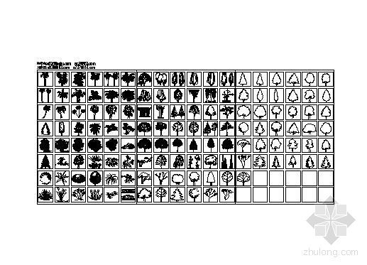 cad园林立面图例资料下载-植物立面图例百余种