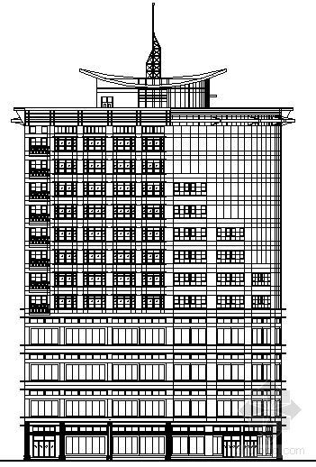 高层商业建筑扩初图资料下载-某十二层酒店大厦建筑扩初图