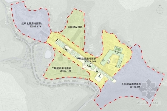 [北京]某科研办公楼建筑方案文本（含CAD）-用地分析图