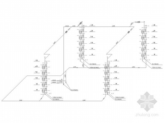 [湖南]行政大院办公及宿舍楼空调系统设计施工图（含空调配电）-空调系统图 