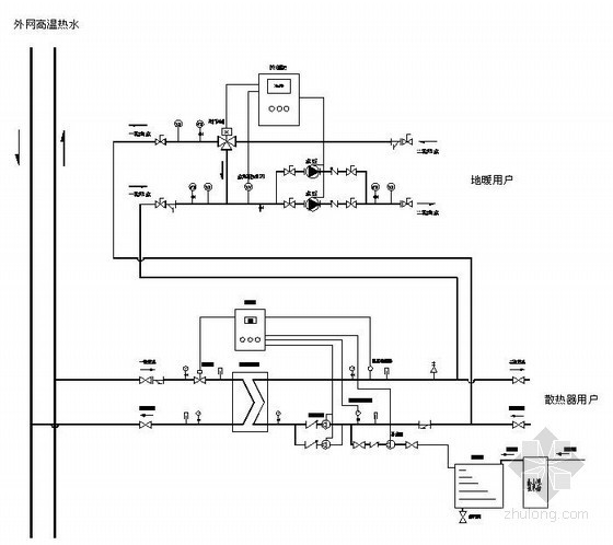 换热站循环泵原理图资料下载-换热站机组原理图