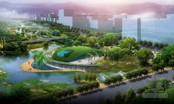 [长沙]湘江风光城市湿地公园景观规划概念设计方案-湿地展馆效果图