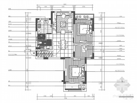 90平三室两厅剖面图资料下载-[杭州]现代简约风格三室两厅样板间室内装修图（含效果）