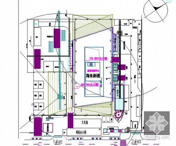 [浙江]超高层综合办公楼工程爬模安全专项方案(120页 附图)-平面布置图