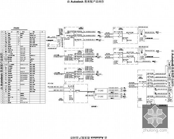 18层住宅楼电气全套施工图-低压配电系统图