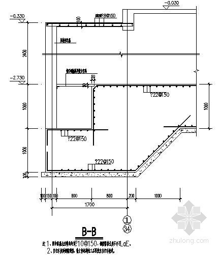 自行车坡道施工图cad资料下载-自行车坡道节点构造详图