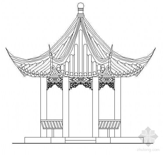六角仿古亭图资料下载-六角亭施工图