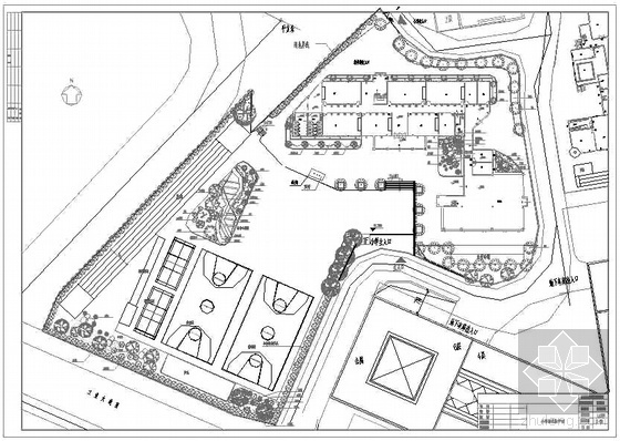 小学景观CAD图纸资料下载-广州某小学园林景观施工图