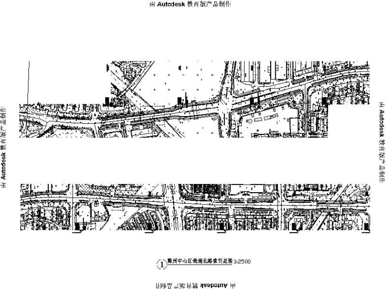 [浙江]城市道路景观规划设计施工图-总平面图